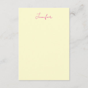 Krämelegant modern minimalist enfaldig namnskylt tilläggskort