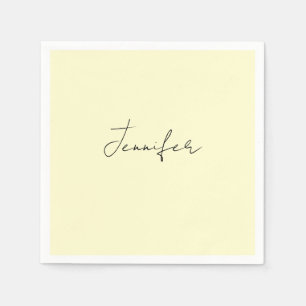 Krämelegant modern minimalist enkel namn pappersservett