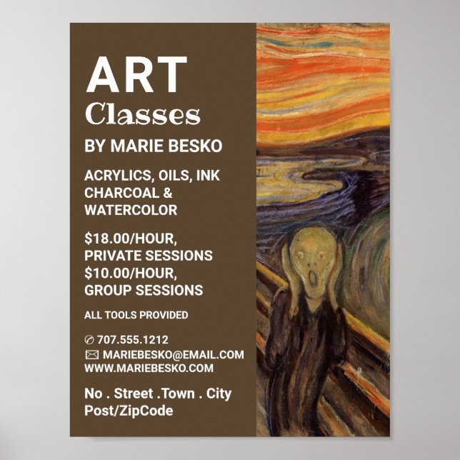 Krämen av Edvard Munch, konstklasser Poster (Framsidan)