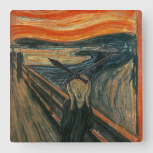Krämen - Edvard Munch Fyrkantig Klocka
