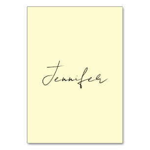 Krämen färg elegant modern minimalistisk slät namn bordsnummer
