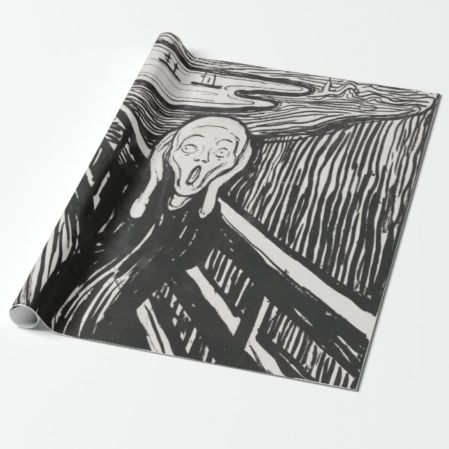 Krämen från Edvard Munch Black and White Presentpapper (Utrullad)