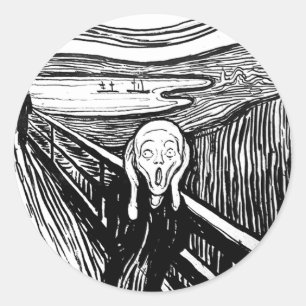 Krämen från Edvard Munch Runt Klistermärke