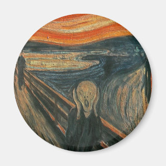 Krämen (texturerad) av Edvard Munch Magnet