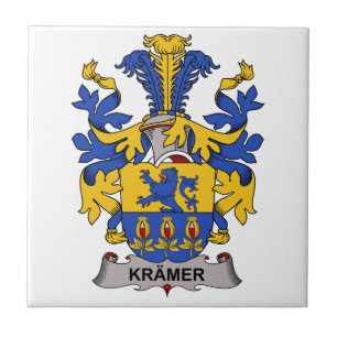 Kramer familjvapensköld kakelplatta