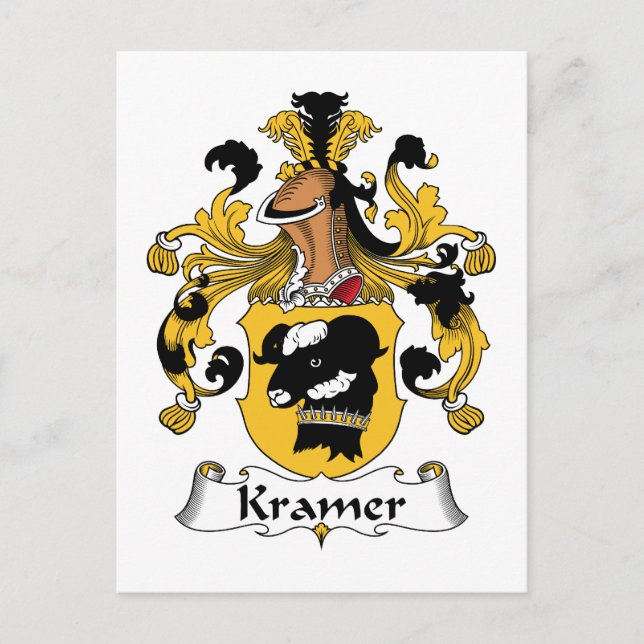 Kramer Family Crest Vykort (Framsida)