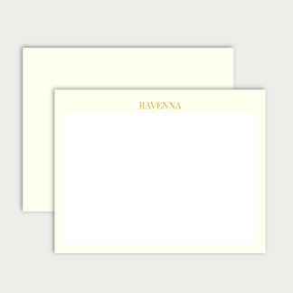 Krämer Lyx Anpassad Serif Namn Gåva till Henne Anteckningskort