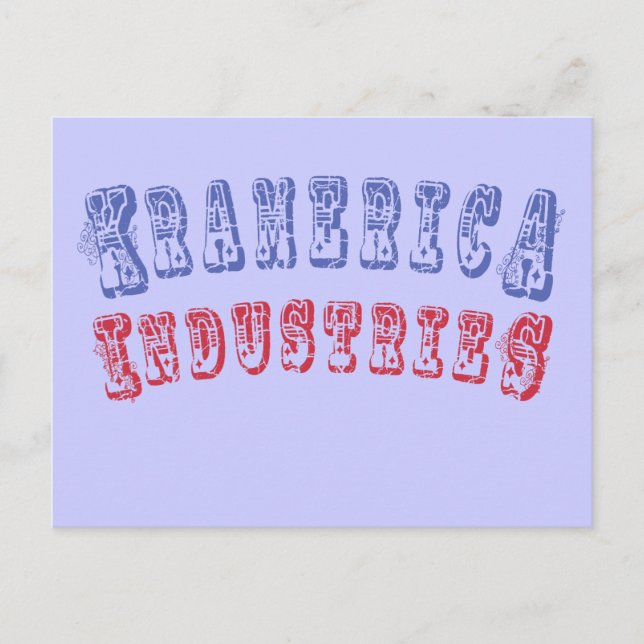 Kramerica Industries Products Vykort (Framsida)