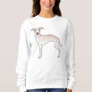 Krämfärgad Italiensk Mops Hund Serieteckning Illus T Shirt