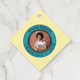 Krämfärgade fotomodern examensfest tackkort gåvor etiketter