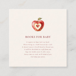 krämfärgade Red Apple Books för baby shower-förfrå Tilläggskort