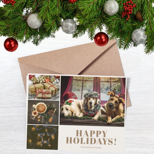 Krämfotomontage Nyår Julhälsning Julkort (1)