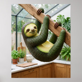 Krämig Avocado Sengångare Poster