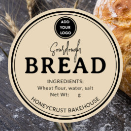 Krämig Beige Bageri Sourdough Bröd Etikett Klister