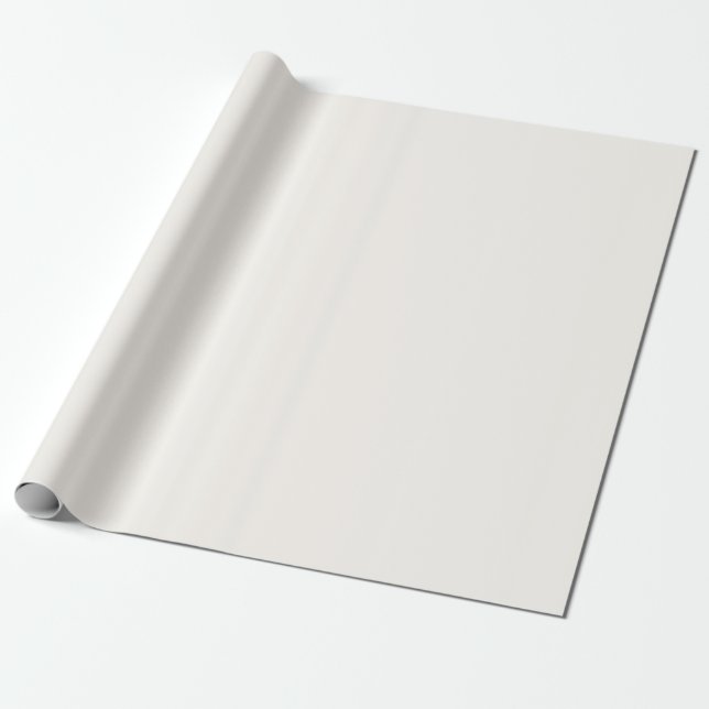 Krämig blomvit enfärgad färg presentpapper (Utrullad)