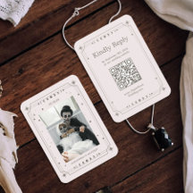 Krämig Celestial Halloween Bröllop RSVP Qr-kod