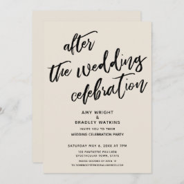 Krämig Fest efter Bröllopsfirandet Inbjudningar