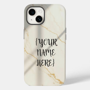 Krämig marmor-monogram Tuff iPhone-fodral