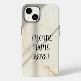 Krämig marmor-monogram Tuff iPhone-fodral