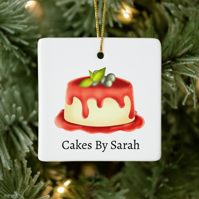 Krämig Panna Cotta Julgransprydnad Keramik (Träd)