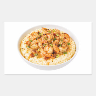 Krämig räka och Grits tröst Rektangulärt Klistermärke