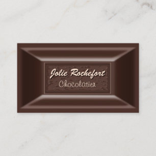 Krämiga mörka chokladChocolatier visitkortar Visitkort