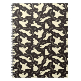 Krämiga spöken - Halloween-mönster. Anteckningsbok