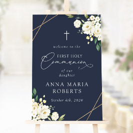 Krämiga vita blommor, välkommen till första nattva poster