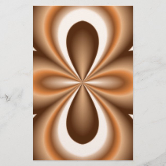 Krämigt karamellchokladmönster brevpapper (Framsida)