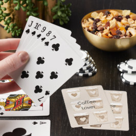 Krämkaffekopp med hjärta casinokort