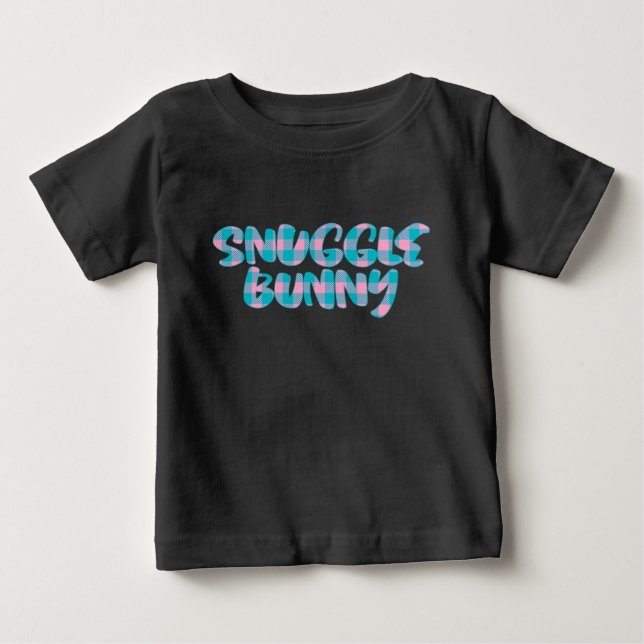 Kramkanin Rosa Blå Text Söt T Shirt (Framsida)