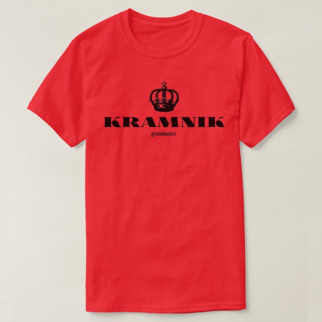 Kramnik Chess mormästare i Chess Player  T Shirt (Design framsida)