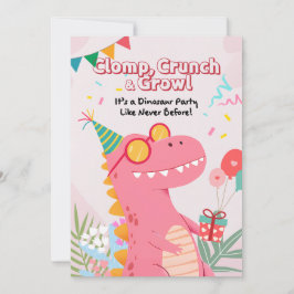 Krampa, Crunch & Growl! Dinosaur Party Inbjudningar