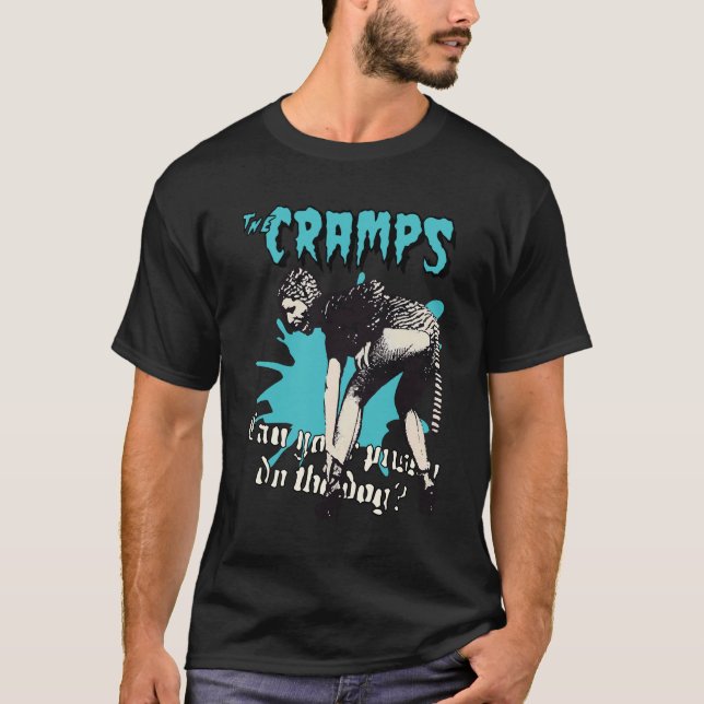 Kramper Band Kan din ussy göra Hund Retro Tshirt T Shirt (Framsida)
