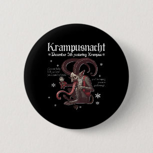 Krampunacht jul Monster Krampus Älskare Festi Knapp