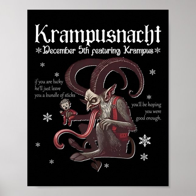 Krampunacht jul Monster Krampus Älskare Festi Poster (Framsidan)