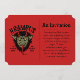 Krampus Ansikte Naughty Inbjudan