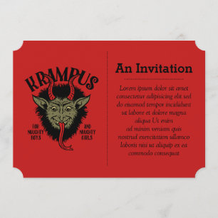 Krampus Ansikte Naughty Inbjudan