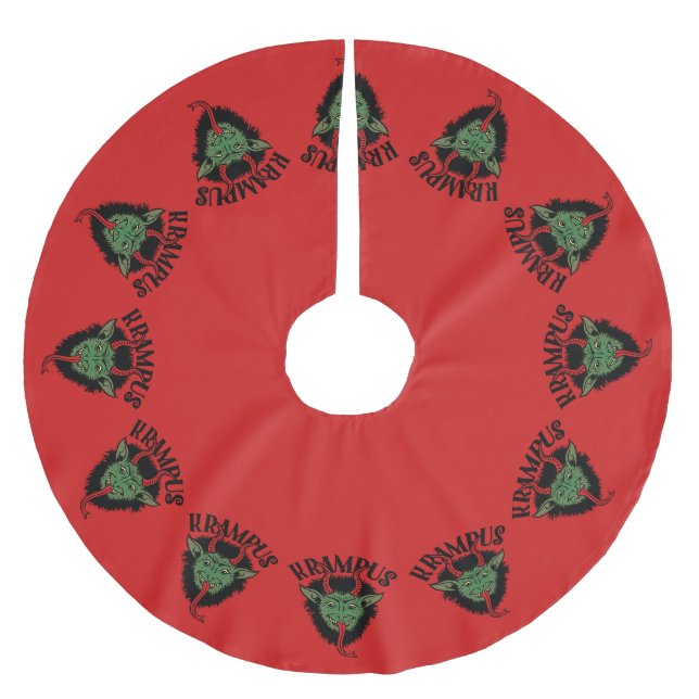 Krampus Ansikte Naughty-julklapp Julgransmatta Borstad Polyester (Framsidan)