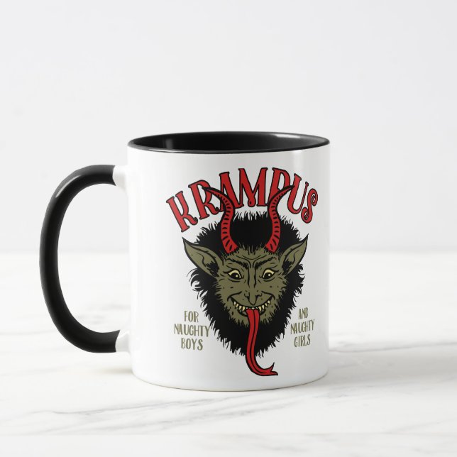Krampus Ansikte Naughty Mugg (Vänster)