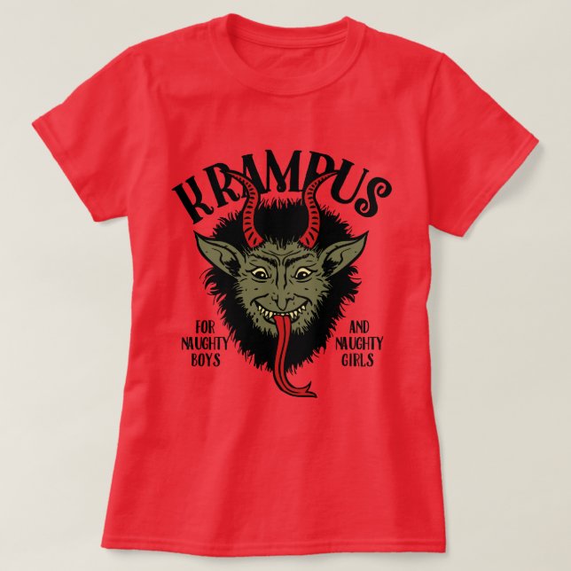 Krampus Ansikte Naughty Tröja (Design framsida)