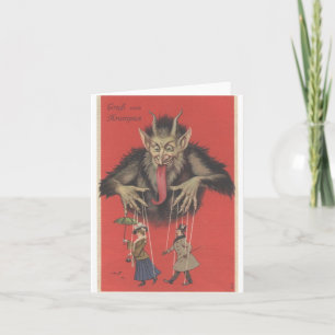 Krampus-anteckningskort Helgkort