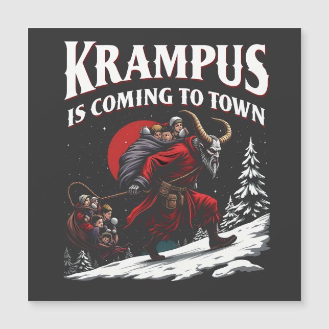 Krampus är på väg till Town Krampus-jul (Framsida)