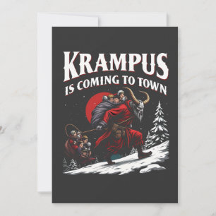 Krampus är på väg till Town Krampus-jul Meddelande