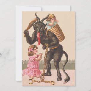 Krampus bestraffar barn kedja med svipa