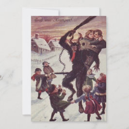 Krampus bestraffar barn Snö