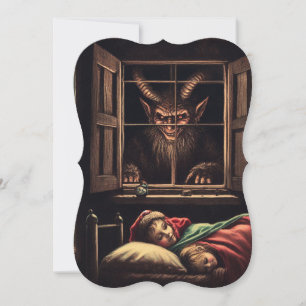 krampus blank julkort