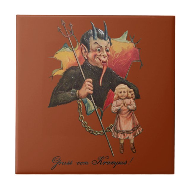 Krampus bryter igenom kakelplatta (Framsidan)