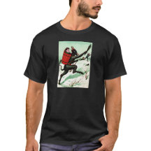 Krampus Chasing Bad Children Winter Snö