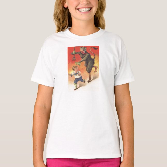 Krampus Chasing Child Tee (Framsida)